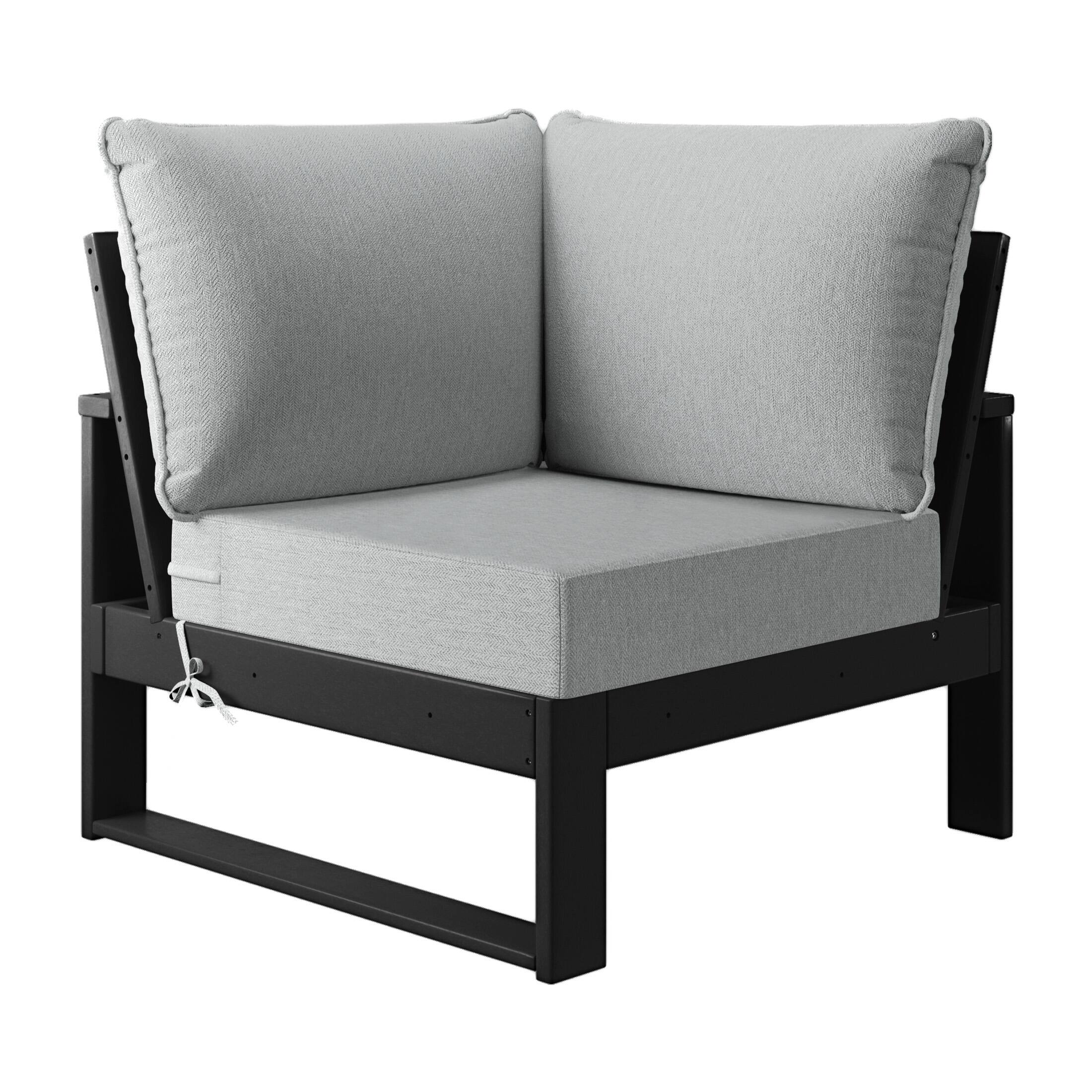 Alt View 2. WestinTrends - WestinTrends Montara 6-Piece Outdoor L-Shaped Patio Corner Sectional Sofa Conversation Set - Light Gray.