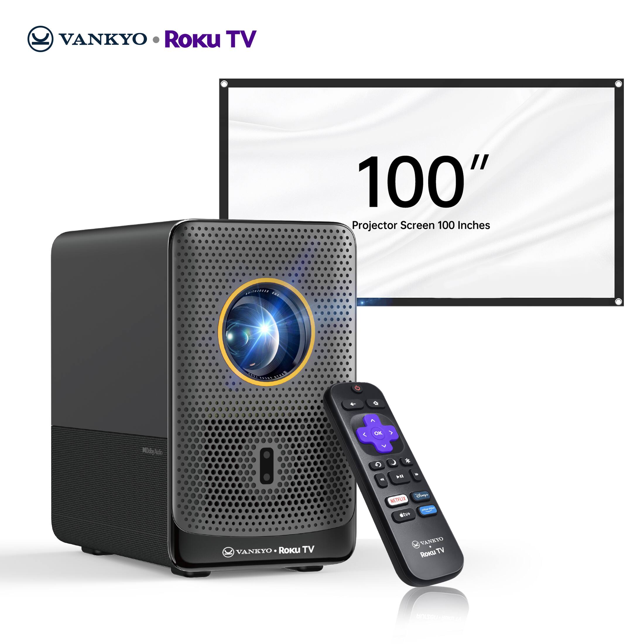 VANKYO Roku TV 100" Projector Screen 100 Inches