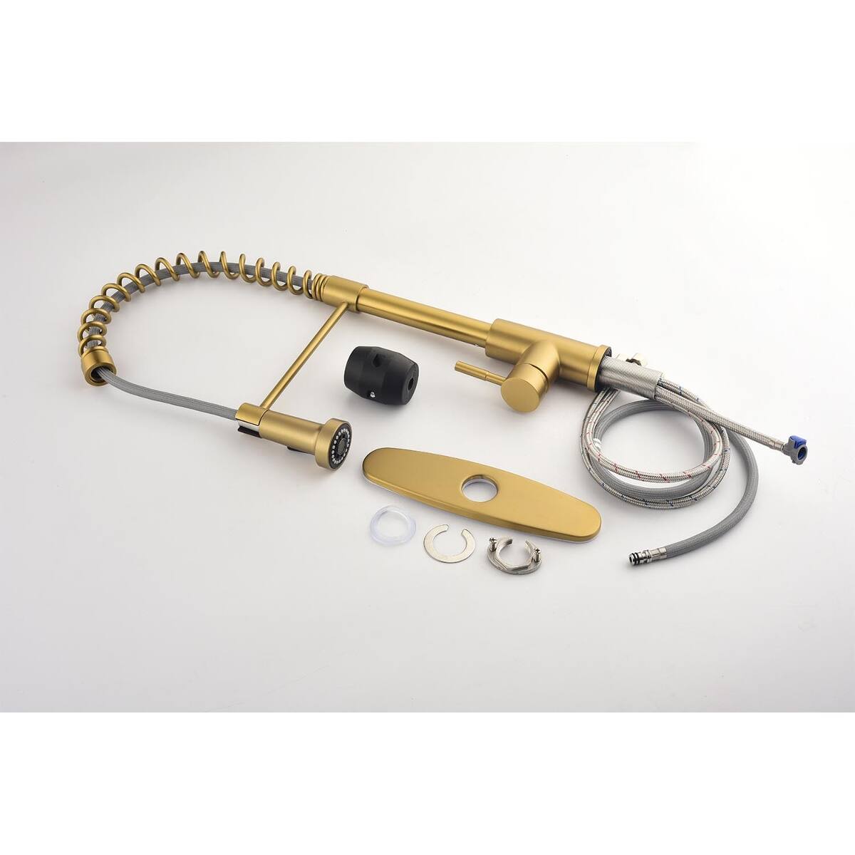 Alt View 6. Ropilly - Ropilly Pull Down Kitchen Faucet, Brushed Gold Single Handle Spring Kitchen Faucet for Kitchen Sink - Brushed Gold.