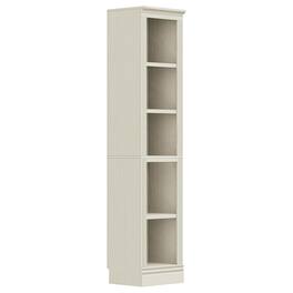 VAUXHILL & CO. - Halston Narrow Bookcase, Adjustable Storage Shelving Unit - Cream