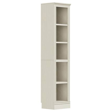 Front. VAUXHILL & CO. - VAUXHILL & CO. Halston Narrow Bookcase, Adjustable Storage Shelving Unit, Cream - Cream.
