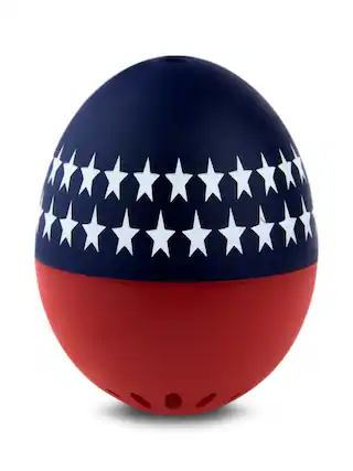 Front. BrainStream - Patriotic BeepEgg Singing and Floating Egg Timer for Boiled Eggs - Blue.