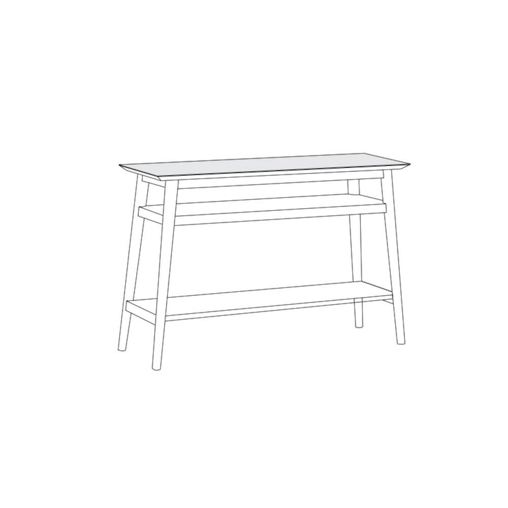 Left. Porter Designs - Portola Solid Acacia Wood Console Table - Brown.