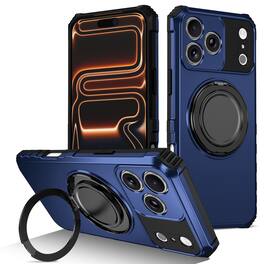 UUCOVER - Magnetic Kickstand Case For Apple iPhone 17 Pro Max with Rotatable Ring Holder, Dual Layer Shockproof Heavy Duty Cover - Royalblue