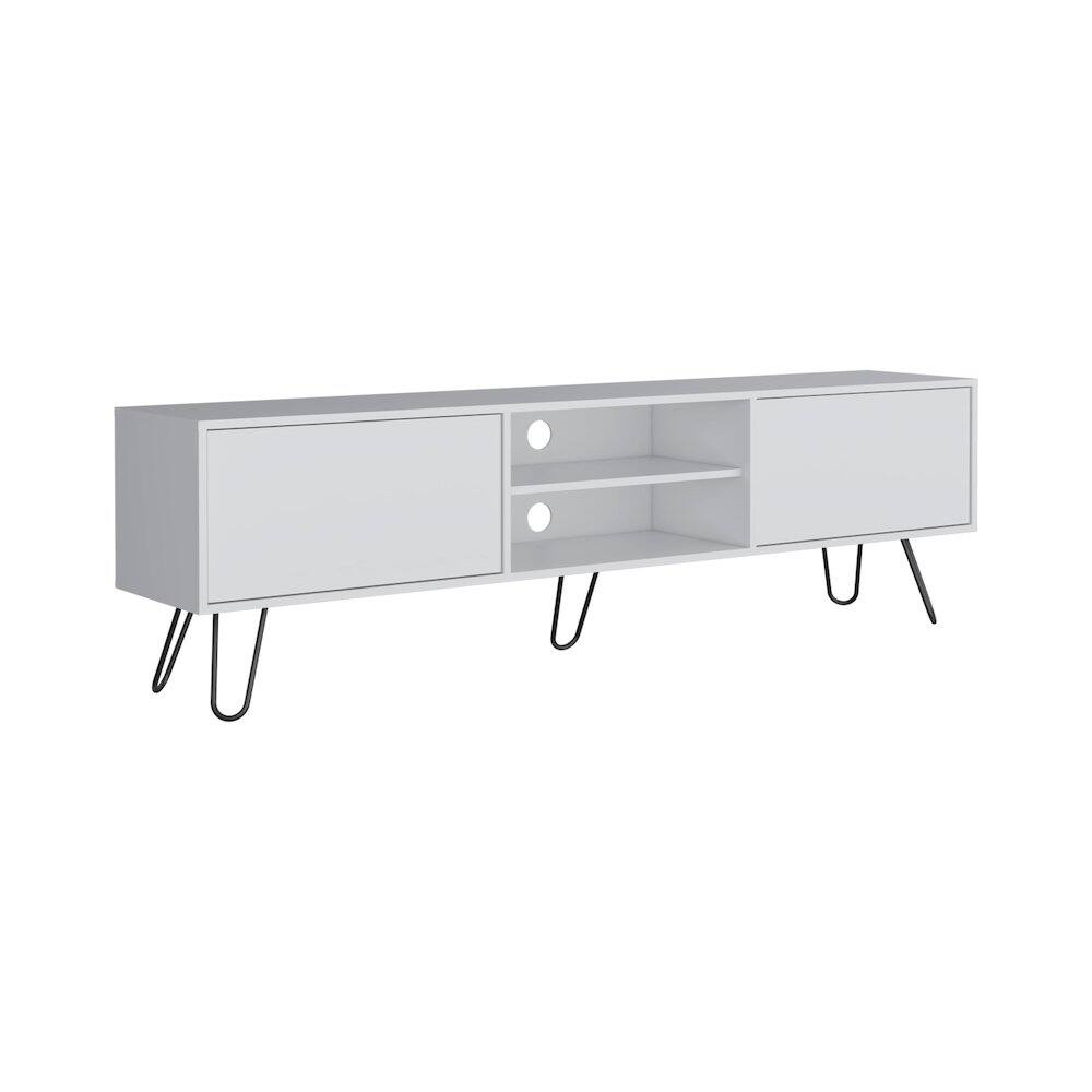 Alt View 1. TuHome - Vassel TV Stand White MDF - White.