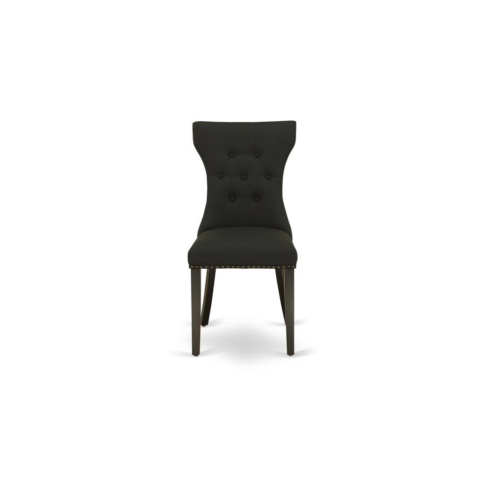 Angle. East West Furniture - Dining Chair Black - Black.