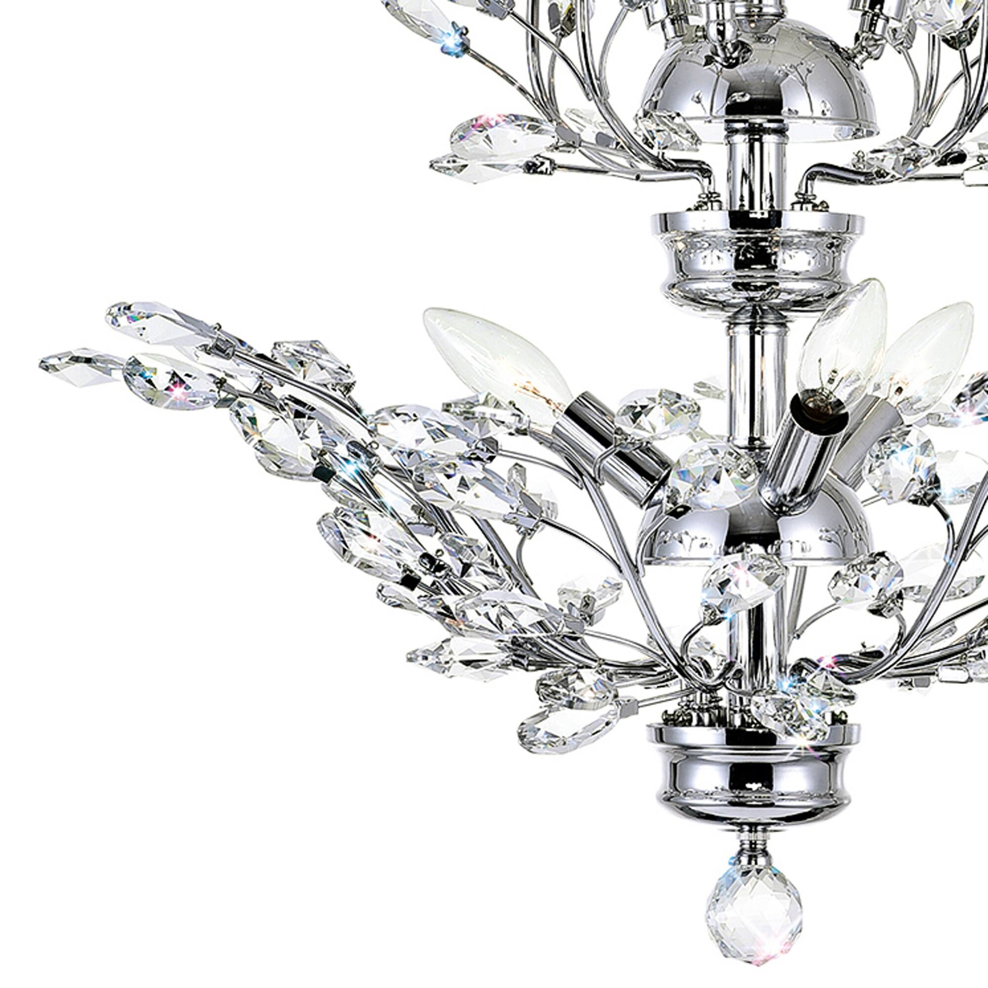 Back. CWI Lighting - Ivy 6 Light Chandelier With Chrome Finish - Chrome.