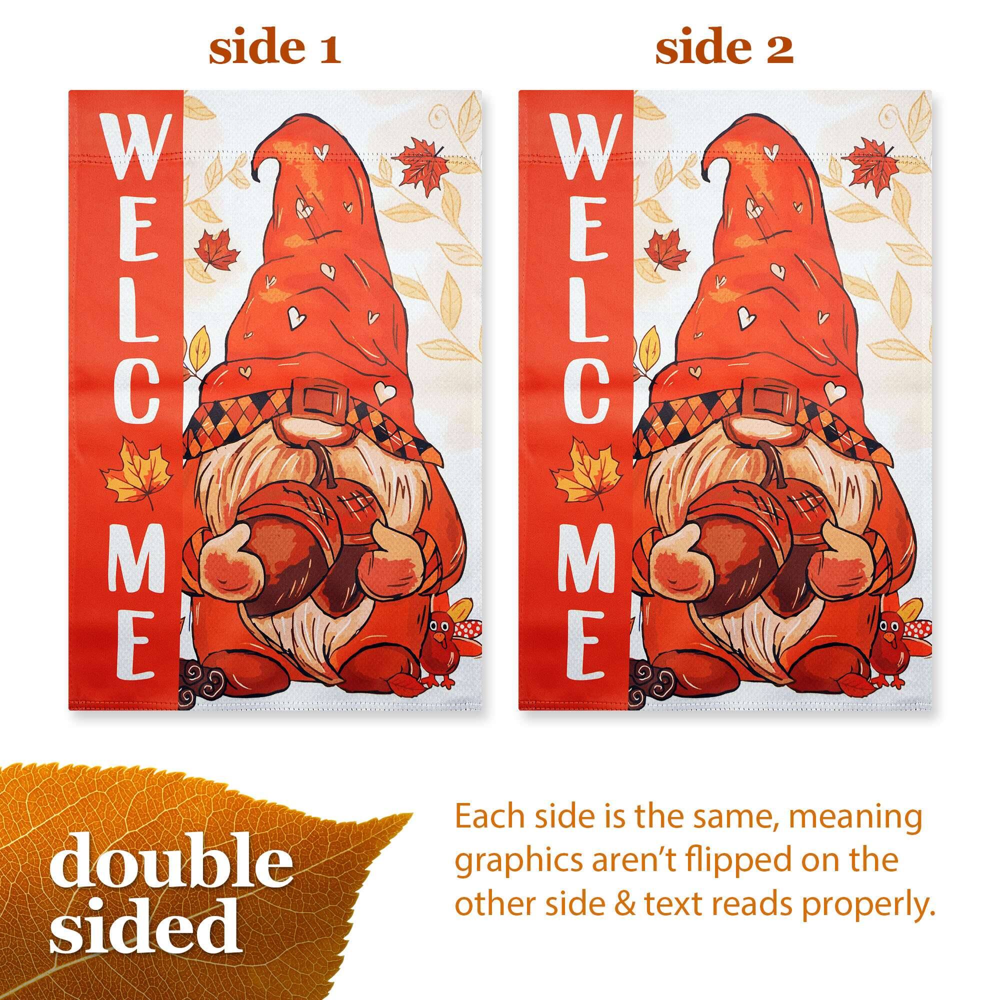 side 1 WELC ME  
side 2 WELC ME  
Each side is the same, meaning graphics aren't flipped on the other side & text reads properly.