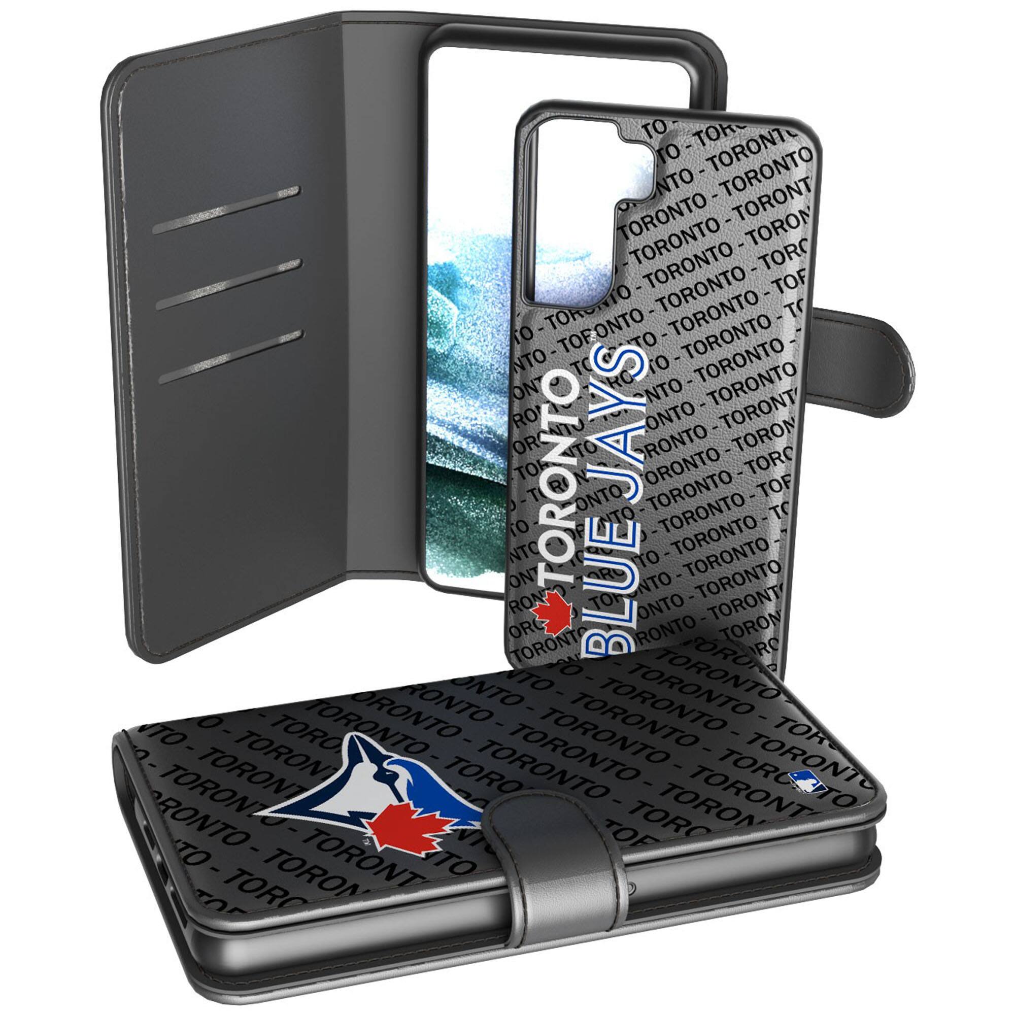 Keyscaper - MLB - Toronto Blue Jays Samsung Galaxy Mono Tilt Wallet Case - S10 - Multicolor