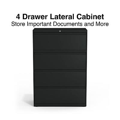 4 Drawer Lateral Cabinet  
Store Important Documents and More