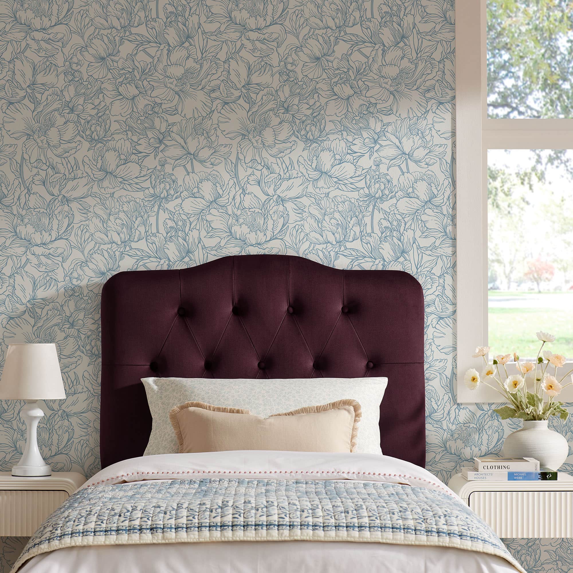 Annabel Diamond Tufted Performance Velvet Headboard by Modway - Mulberry price history on PriceWatchPro