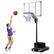 Front. Costway - Costway Portable Basketball Hoop System 4.9-10 FT Adjustable W/Weight Bag Wheels Outdoor - Gray.