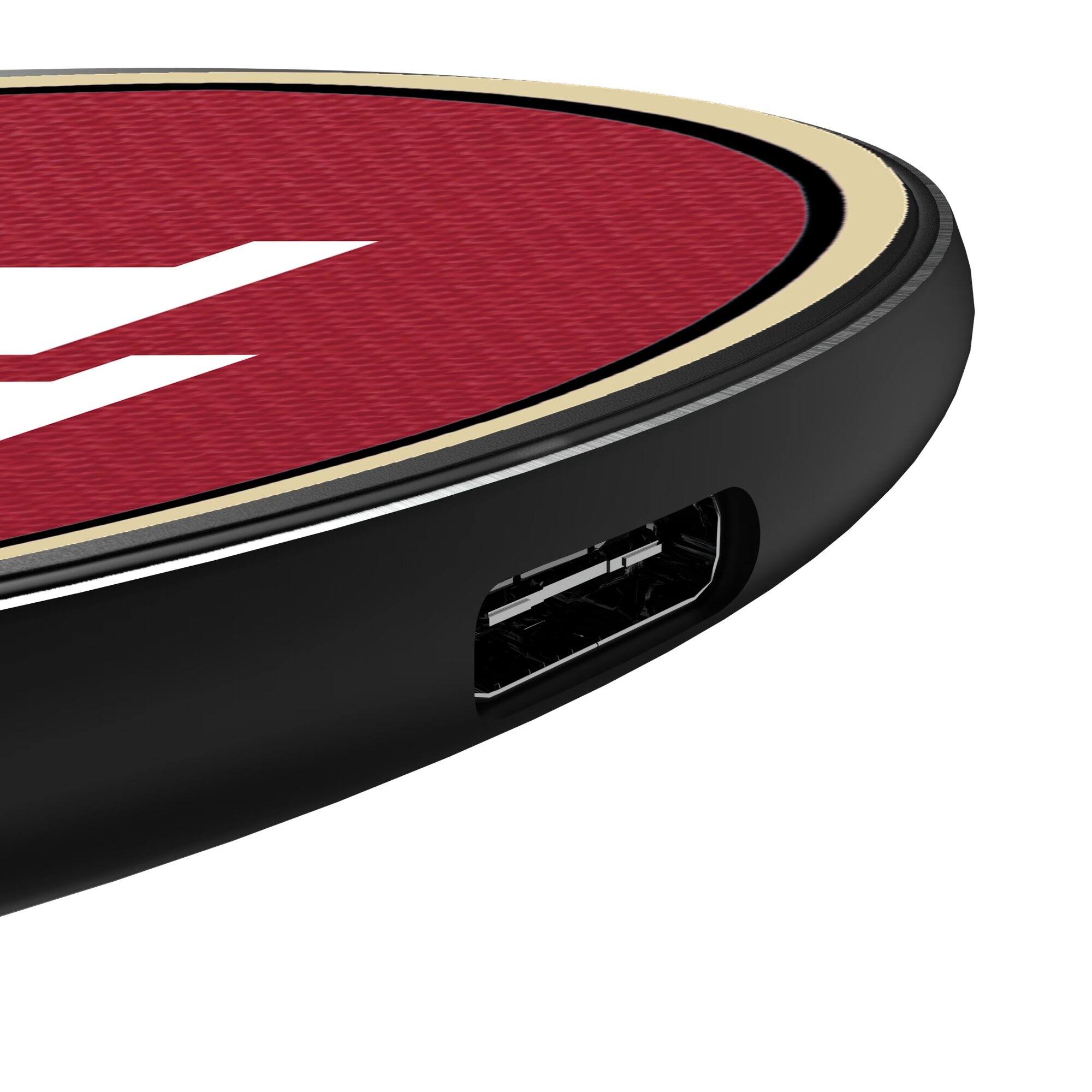 Alt View 2. Keyscaper - Indiana Hoosiers 15 Watt Wireless Induction Charger - Black.