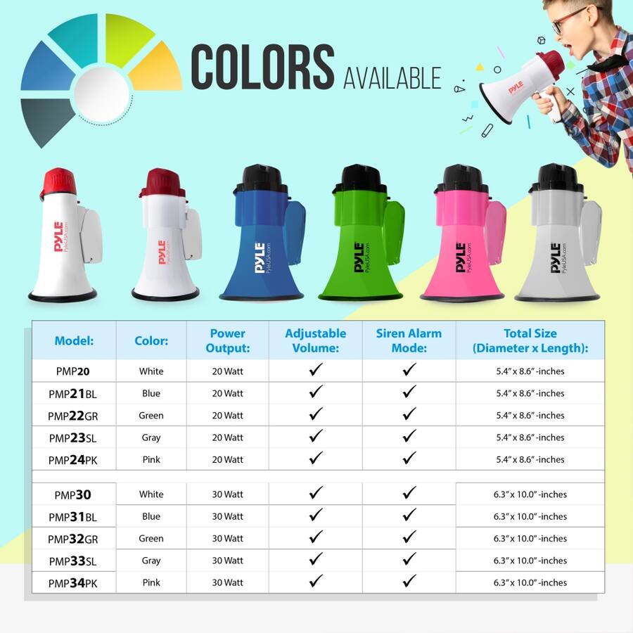 Pyle Portable Megaphone Speaker Siren Bullhorn PMP34PK - Best Buy