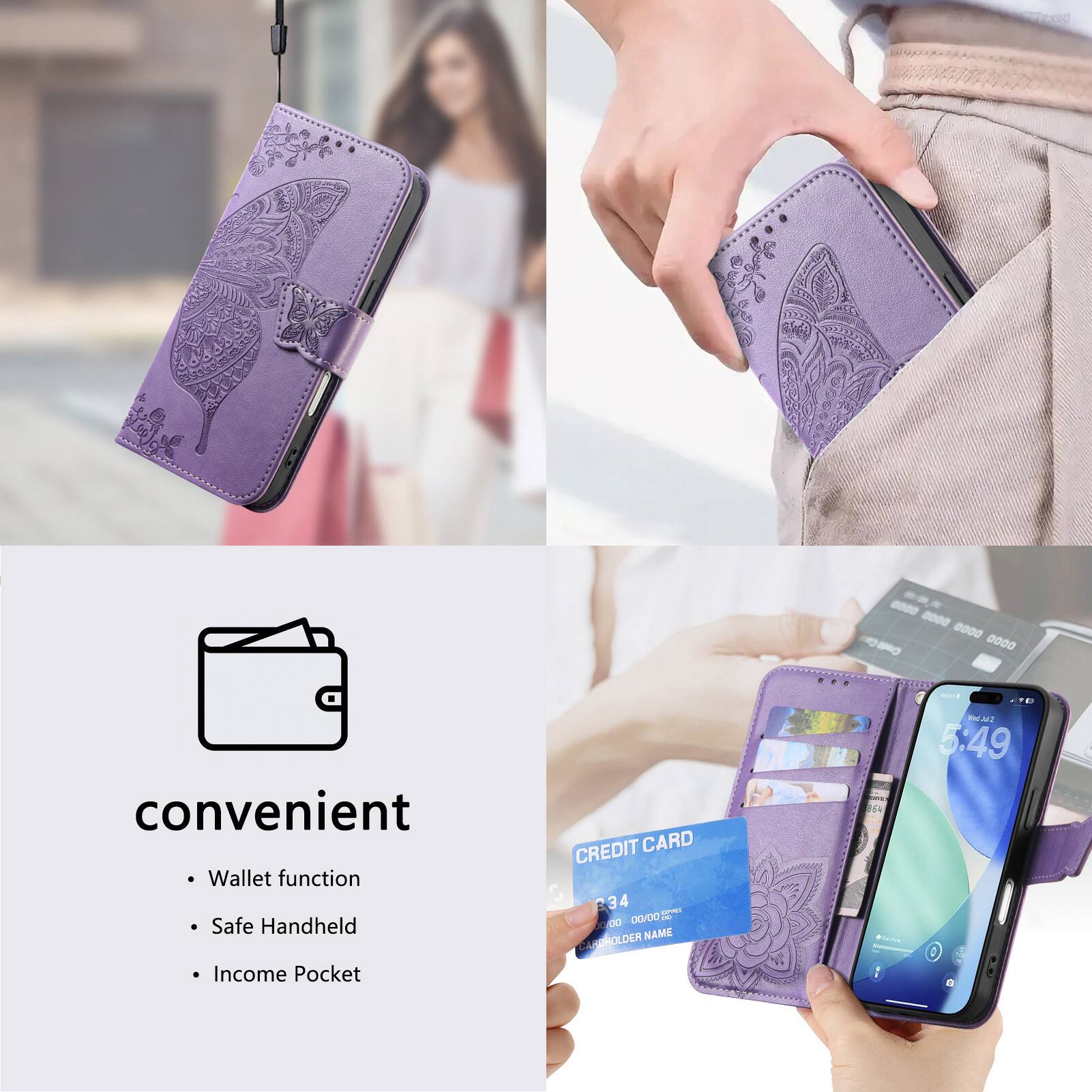 0000 0000 - 0000 0000  
Convenient Wallet Function  
Safe Handheld  
Income Pocket  
CREDIT CARD  
34 4 CO 1000 00/00  
NAME AND HOLDER