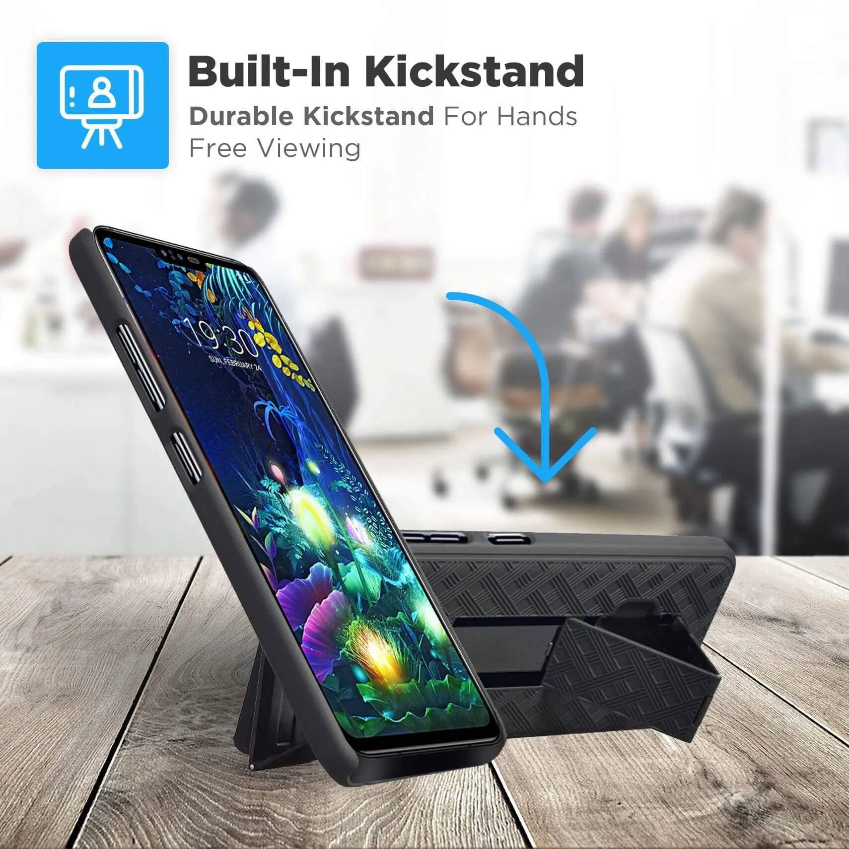 8 Built-In Kickstand  
Durable Kickstand For Hands Free Viewing  
19:30 SALE