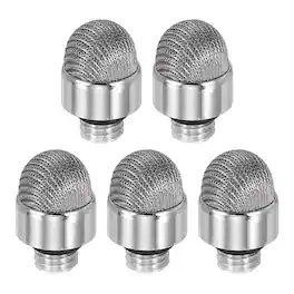 Unique Bargains - 5pcs 7mm Fiber Mesh Tips with External Thread for Capacitive Stylus Pen Replacement - Gray