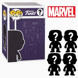 Set of 4 Surprise Mystery Marvel Funko Pop! Randomly Selected - Black