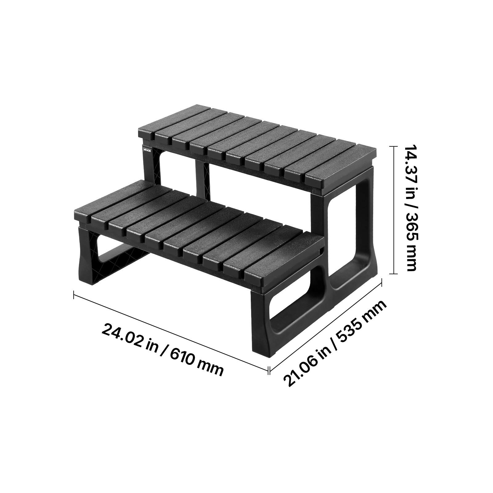 14.37 in / 365 mm  
24.02 in / 610 mm  
21.06 in / 535 mm