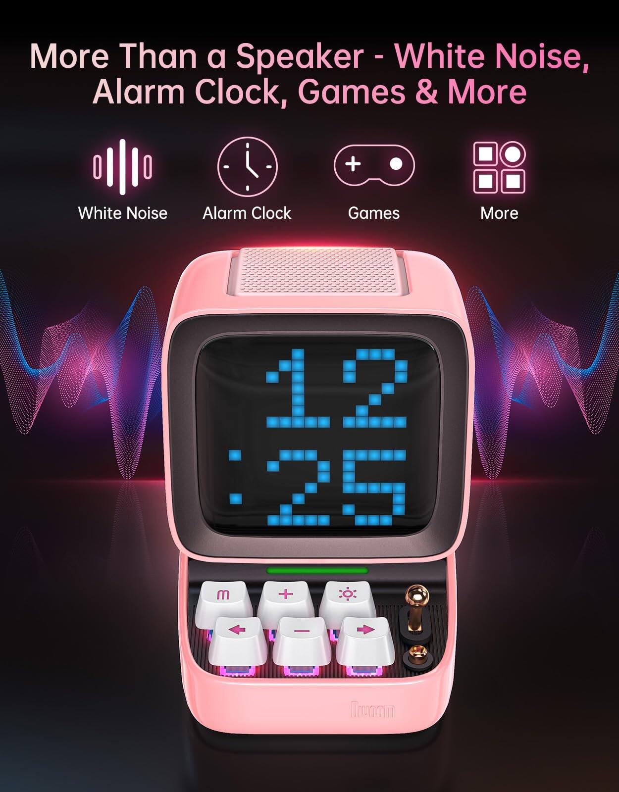 More Than a Speaker - White Noise, Alarm Clock, Games & More

White Noise  
Alarm Clock  
Games  
More