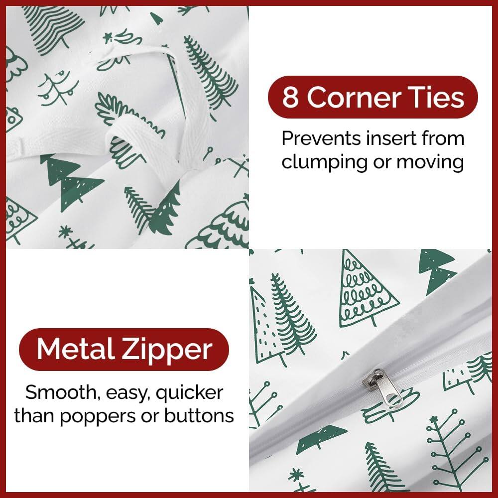 8 Corner Ties  
Prevents insert from clumping or moving  

Metal Zipper  
Smooth, easy, quicker than poppers or buttons