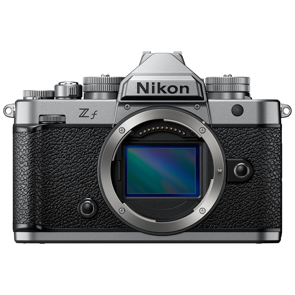 Front. Nikon - Nikon Z f Mirrorless Camera, Silver - Silver.