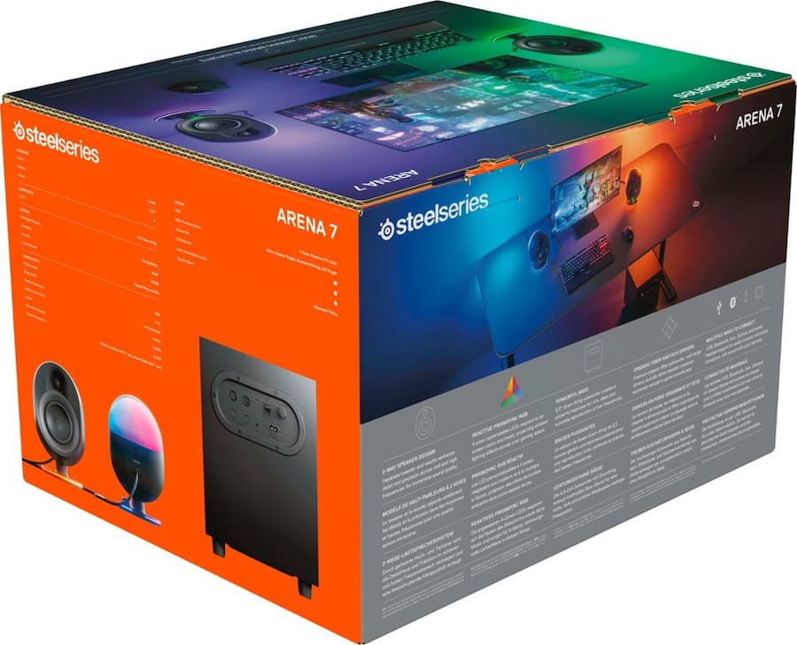 SteelSeries Arena 7 2.1 Bluetooth Gaming Speakers with RGB SteelSeries Arena 7 2.1 Bluetooth Gaming Speakers with RGB