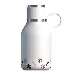 Asobu - 33-Oz Insulated Water Bottle with Removable Dog Bowl - White