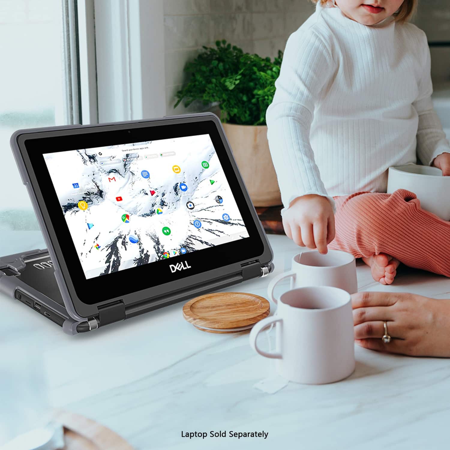 Dell laptop sold separately.