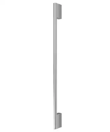 Front. Fisher & Paykel - Classic Round 2 pc Handle Kit for RS3684W Bottom Mount Columns - Stainless Steel.