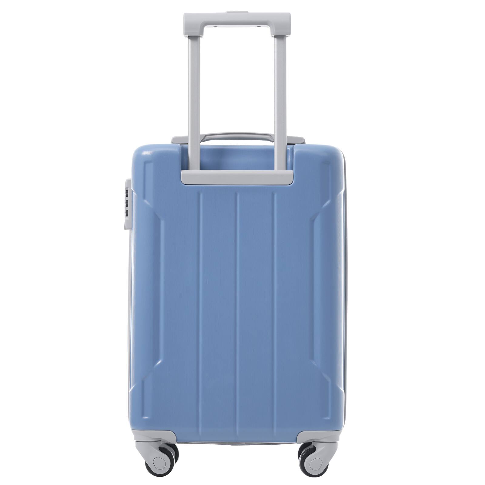 Angle. PexFix - 3-Piece Luggage Set with 20" Carry-On, Lightweight Hardshell ABS, Spinner Wheels, for Business & Weekend Travel - Glacier Lake.