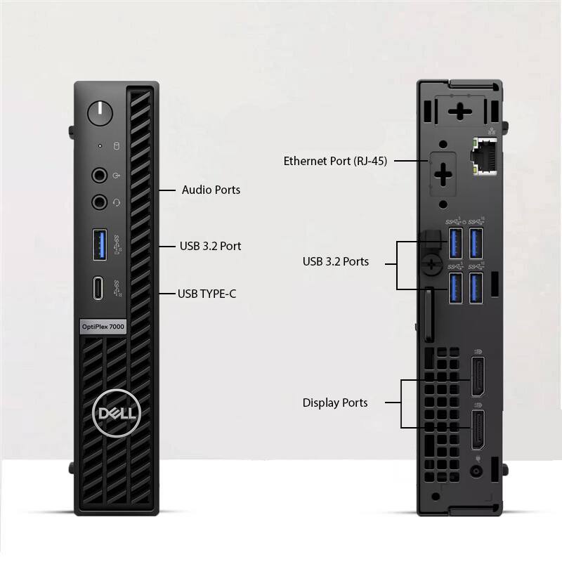 - Audio Ports
- USB 3.2 Port
- USB TYPE-C
- Ethernet Port (RJ-45)
- USB 3.2 Ports
- Display Ports