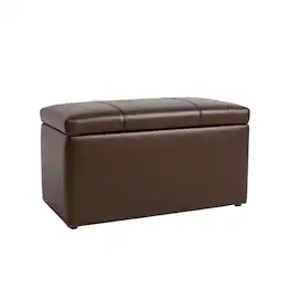 Sanford - Prytania Storage Bench PU - Brown