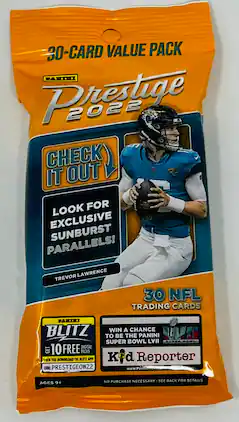 2022 Panini Prestige Football Jumbo Value Cello Pack (Sunburst Parallels!)