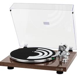 Dayton Audio - 2-speed Belt-drive Automatic Turntable With Bluetooth, Usb For Mp3 Encoding - Brown