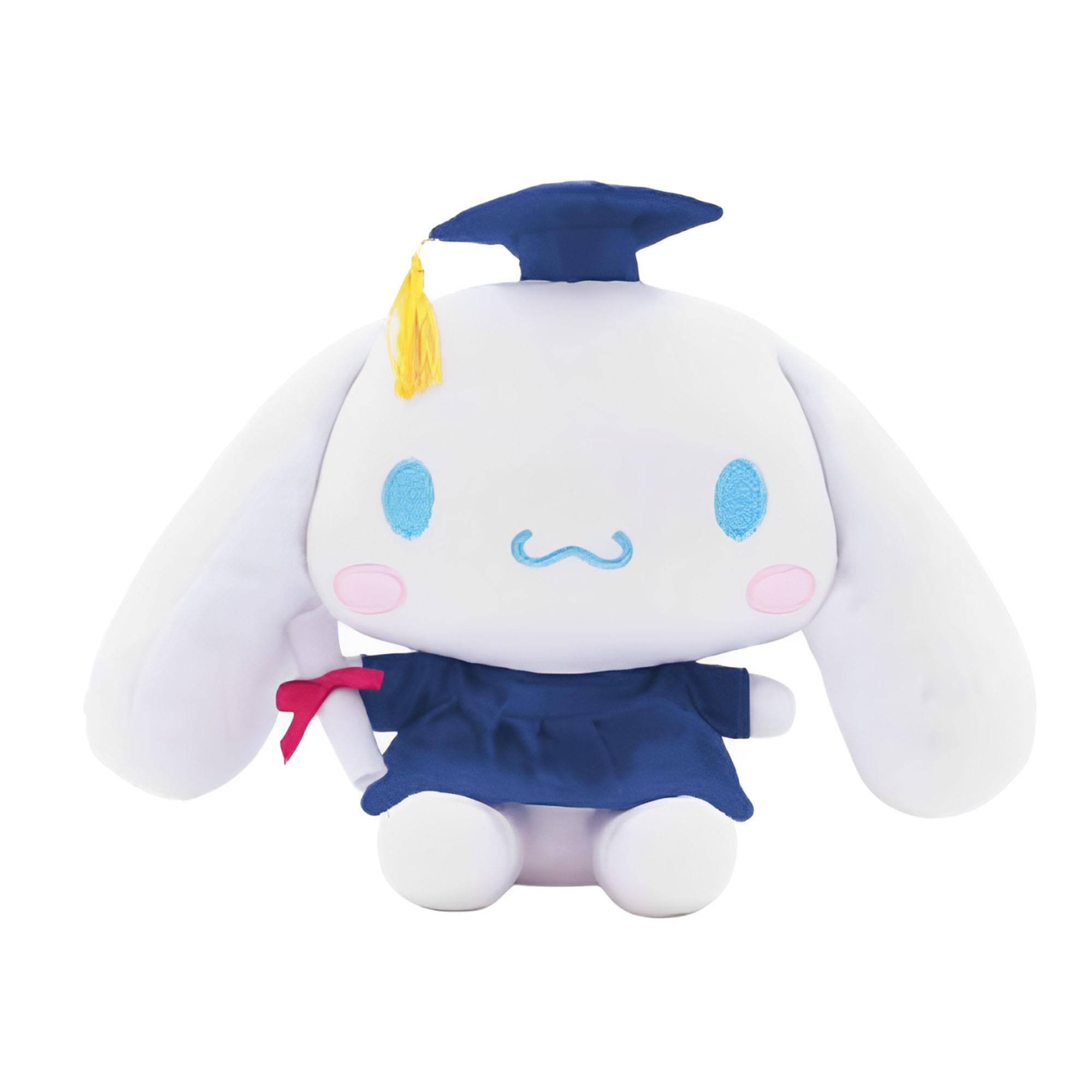 Front. Hello Kitty - Sanrio Hello Kitty and Friends Cinnamoroll Graduation 10 Inch Plush - Multi-Colored.