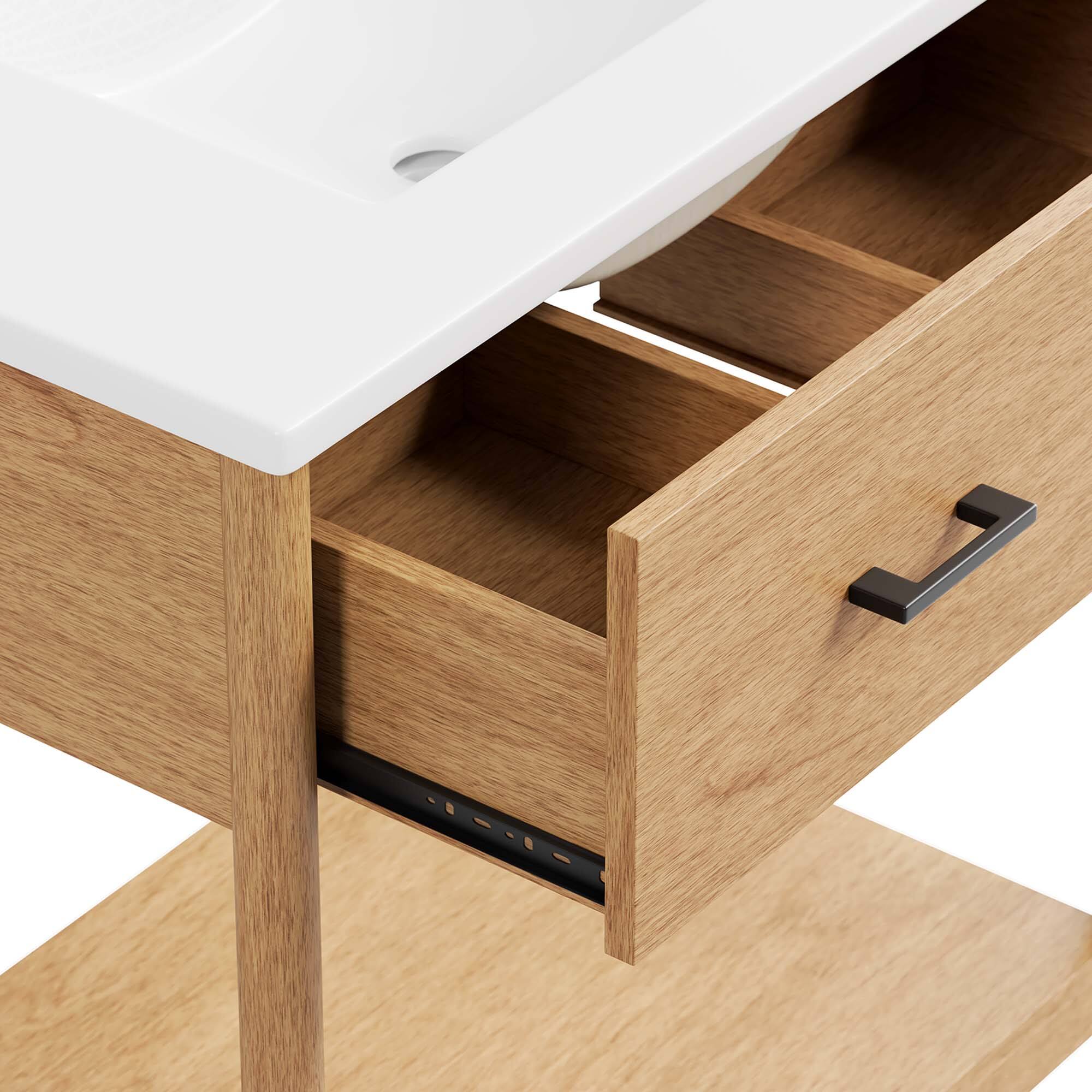 Alt View 6. Modway - Zaire Bathroom Vanity Basin Included by Modway - Natural White.