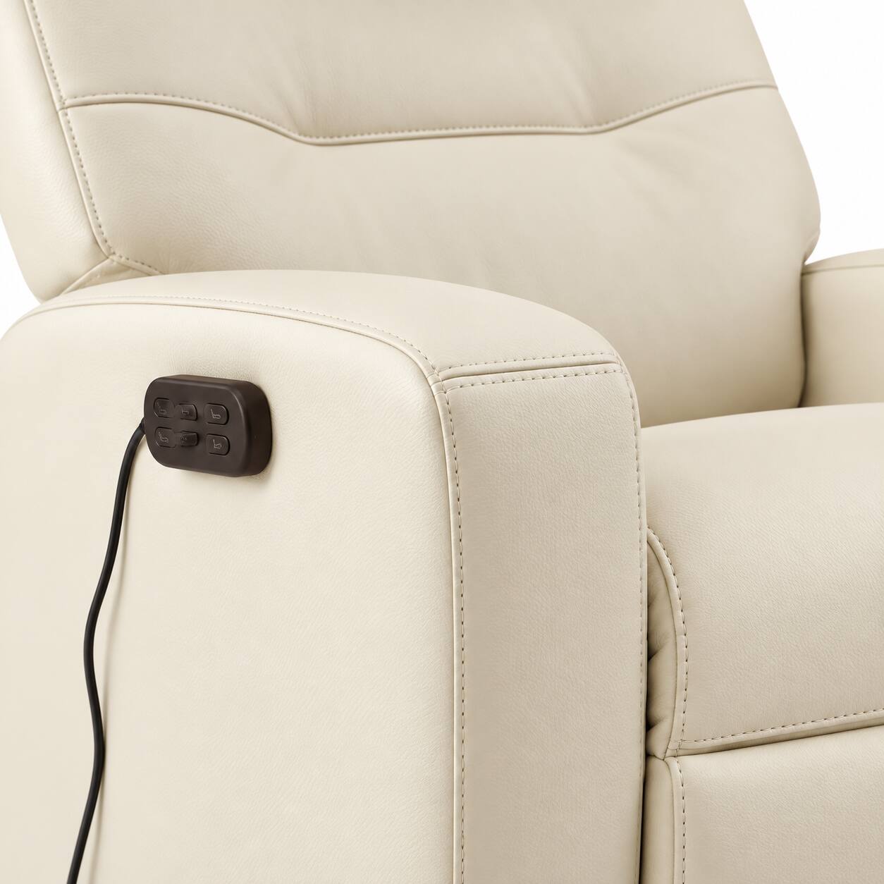 Alt View 3. Human Touch - Human Touch Vesta ZG Leather Zero Gravity Recliner with Heat & Vibration Massage - Cream.