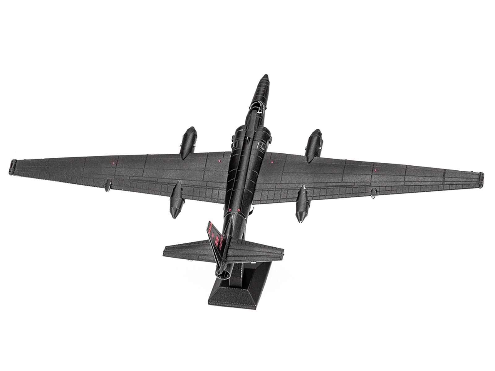 Left. Metal Earth - Model Kit Lockheed Martin U-2 Dragon Lady Aircraft "United States Air Force" (Moderate Difficulty) Steel - Black .