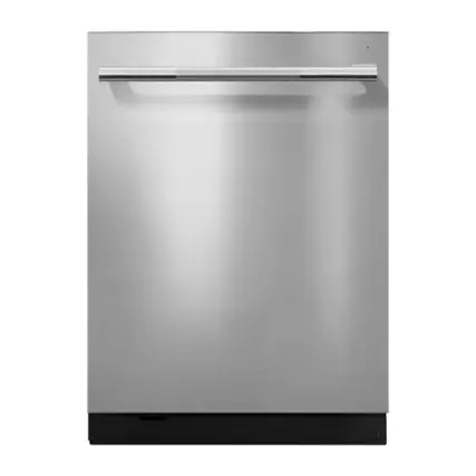 Front. JennAir - 24" Top Control Built-In Dishwasher with Precise Fit 3rd Rack for Cutlery with Plasma Coating, 39 dBA - Stainless Steel.