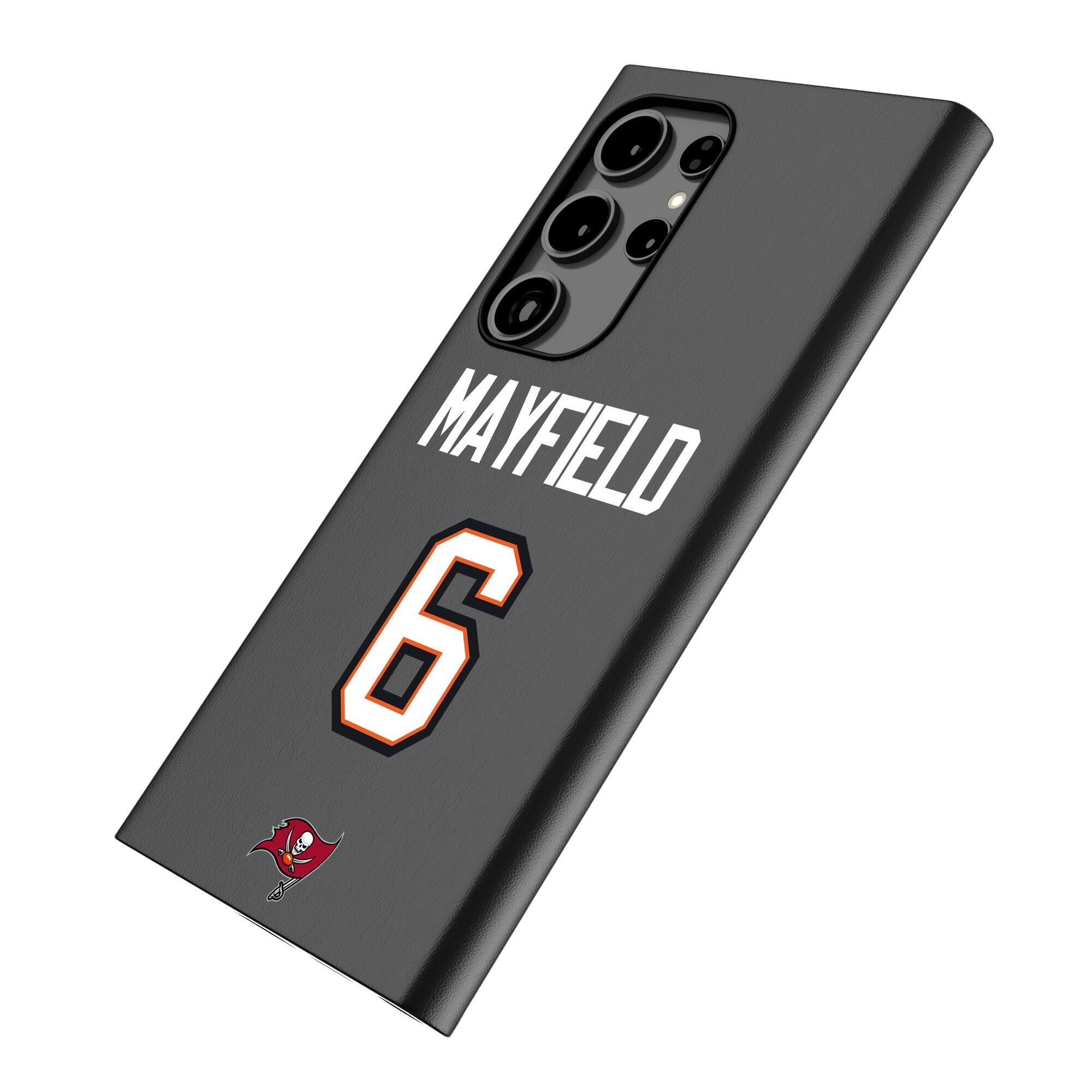 Alt View 1. Keyscaper - Baker Mayfield Black Tampa Bay Buccaneers Galaxy Magnetic Bump Case - S25 - Black.