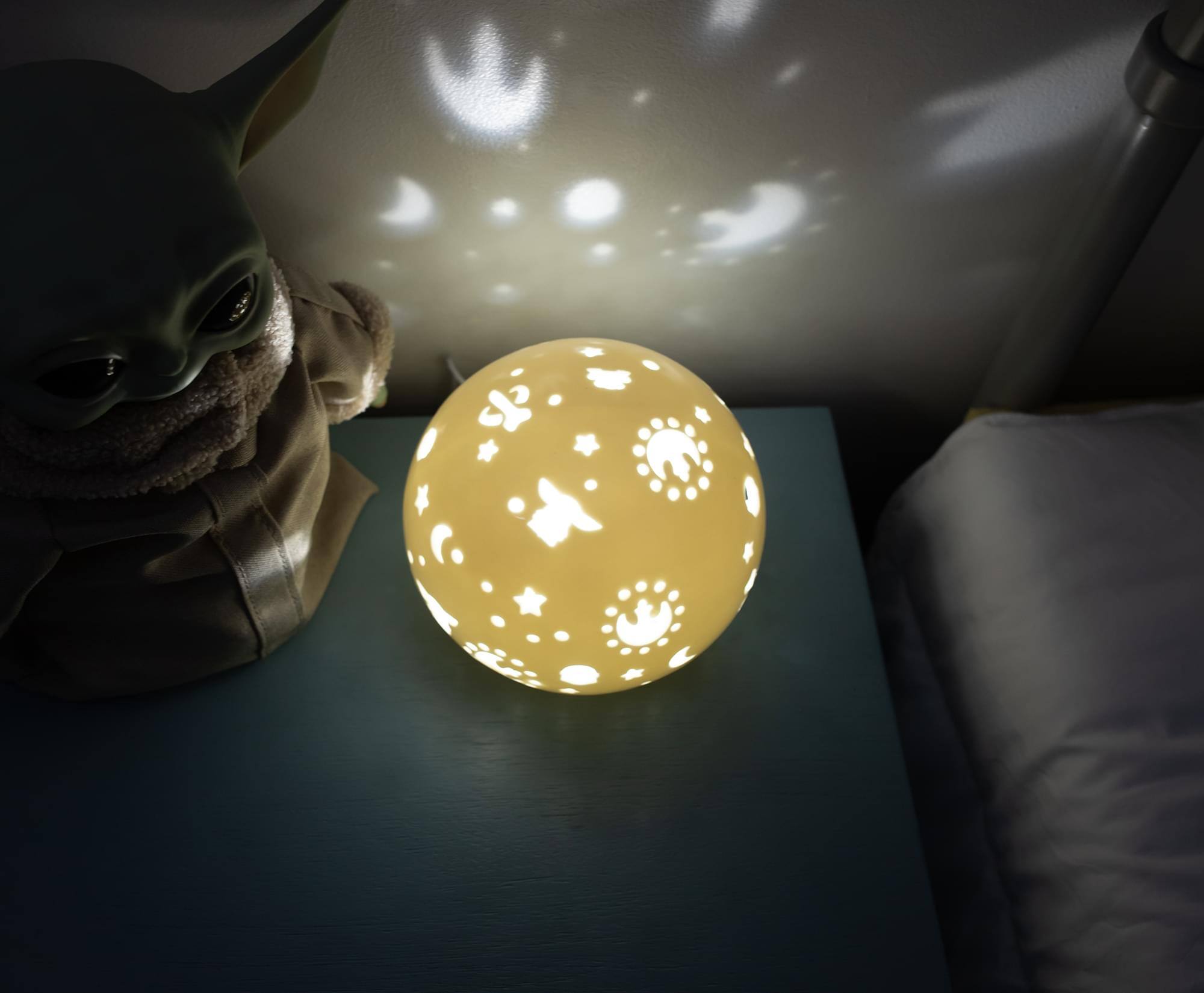 Alt View 3. Ukonic - Star Wars: The Mandalorian Grogu Ceramic LED Mood Light | 6 Inches Tall - Green.