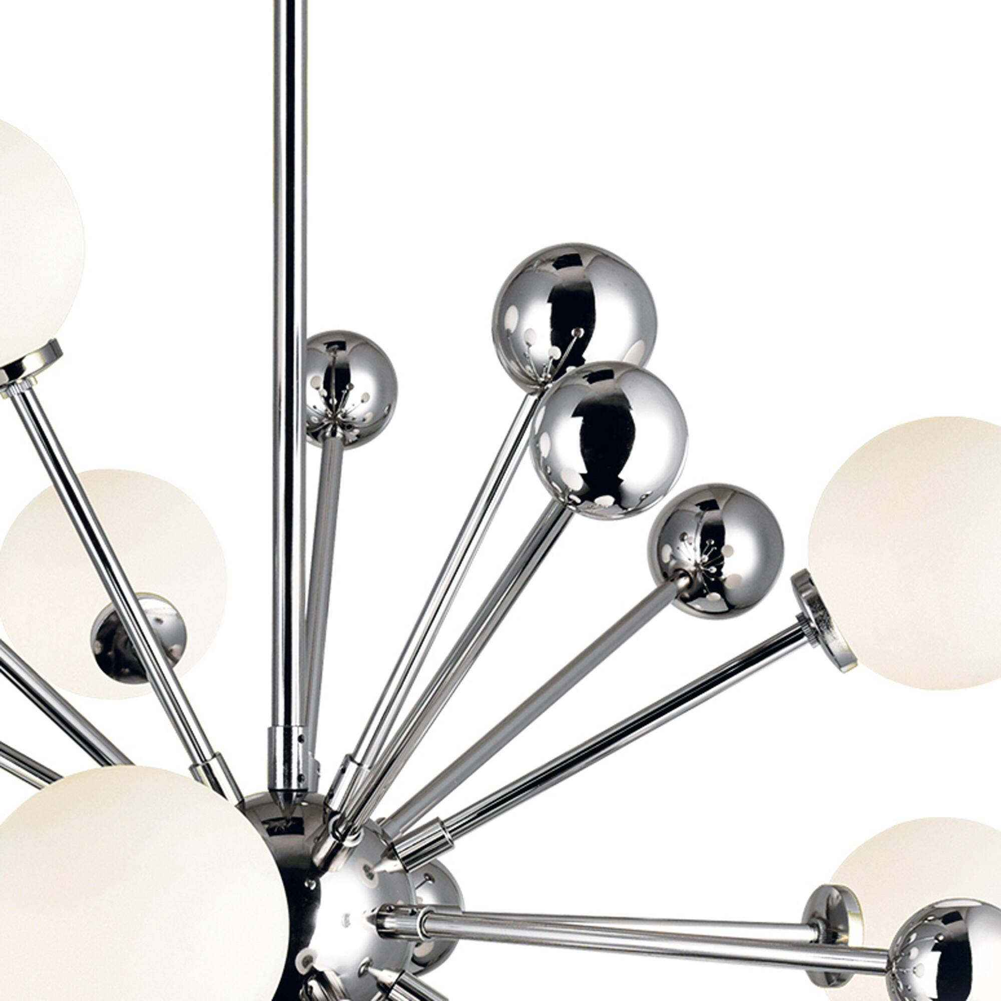 Back. CWI Lighting - Element 8 Light Chandelier With Polished Nickel Finish - Polished Nickel.