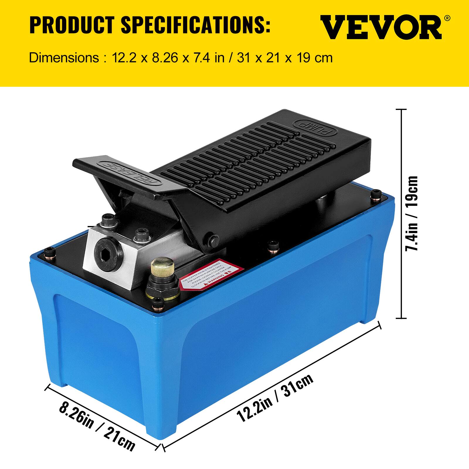 PRODUCT SPECIFICATIONS:  
Dimensions: 12.2 x 8.26 x 7.4 in / 31 x 21 x 19 cm