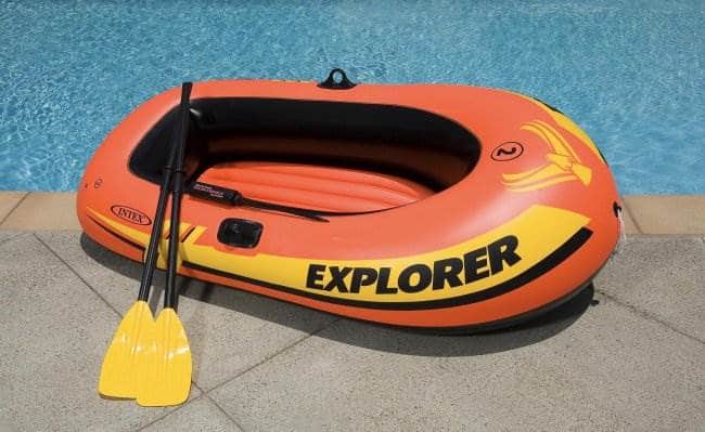 Explorer Raft Intex Explorer 200 Inflatable 2 Person River Boat Raft Set with 2 Oars ...