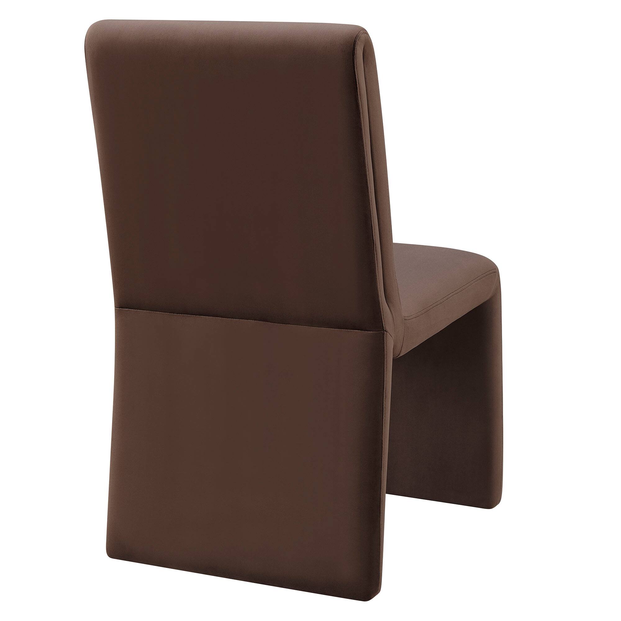 Alt View 1. Modway - Emory Upholstered Performance Velvet Dining Side Chair by Modway - Brown.