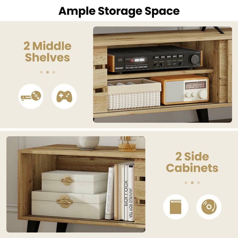 Ample Storage Space

2 Middle Shelves

2 Side Cabinets
