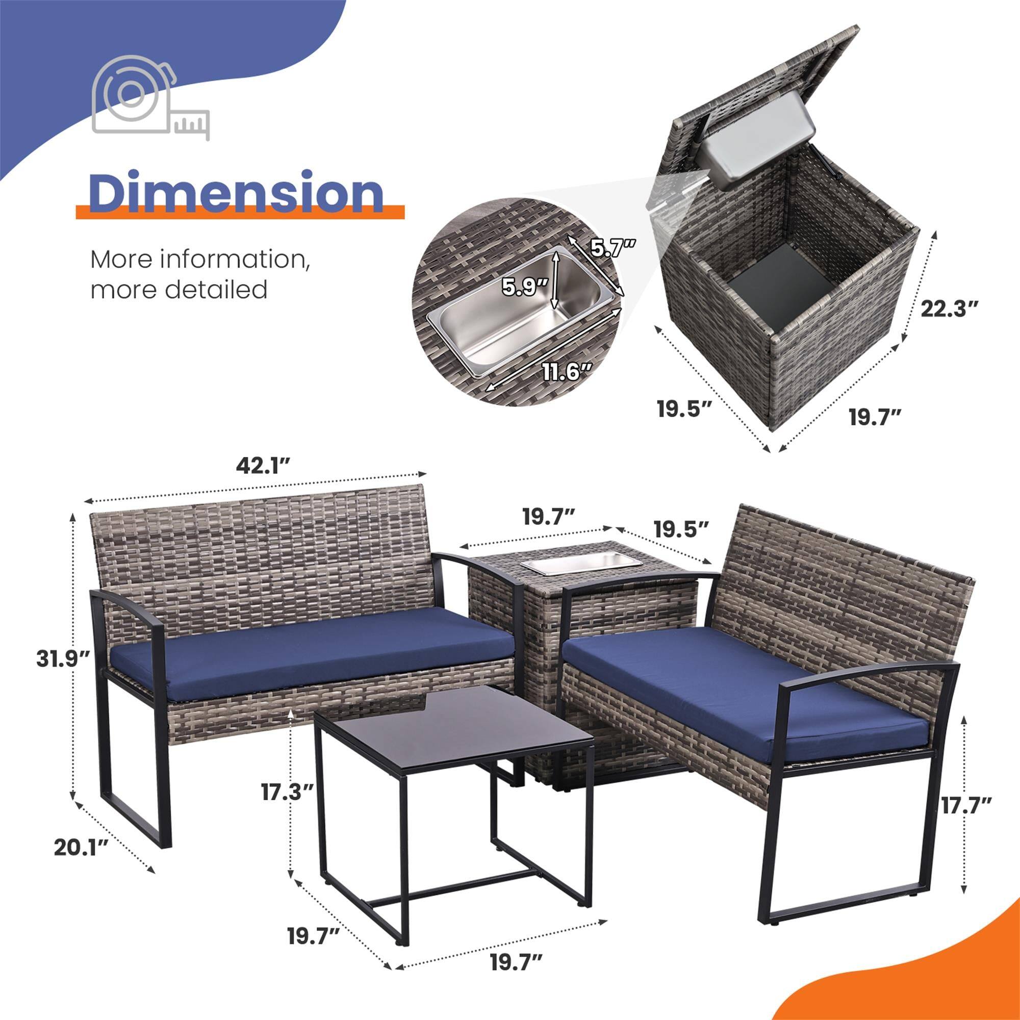Dimension  
More information, more detailed  

5.9"  
5.7"  
22.3"  
11.6"  
19.5"  
19.7"  
42.1"  
19.7"  
19.5"  
31.9"  
17.3"  
17.7"  
20.1"  
19.7"  
19.7"