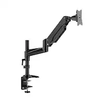 ErgoAV - Gas Spring Desk Mount for Single Monitor 13" to 34" - Black - Front_Zoom