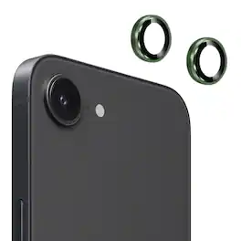 Entronix - Luxury Metal Camera Lens Protector for iPhone 16E - 2-Piece Set - Green